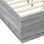 Estructura de cama madera de ingeniería gris Sonoma 140x190 cm