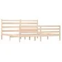 Estructura de cama de madera maciza de pino 200x200 cm de vidaXL, Camas y somieres - Ref: Foro24-3103733, Precio: 139,53 €, D...