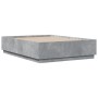 Estructura de cama madera de ingeniería gris hormigón 120x190cm