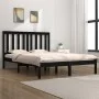 Bettgestell aus massivem schwarzem Kiefernholz, 200 x 200 cm von vidaXL, Betten und Lattenroste - Ref: Foro24-3103867, Preis:...