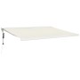 Aluminum and cream fabric retractable awning 4x3 m by vidaXL, Awnings - Ref: Foro24-3154578, Price: 1,00 €, Discount: %