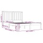 Estructura de cama de madera maciza de pino negra 200x200 cm de vidaXL, Camas y somieres - Ref: Foro24-3103867, Precio: 167,6...