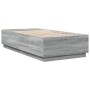 Estructura de cama madera de ingeniería gris Sonoma 90x190 cm