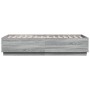 Estructura de cama madera de ingeniería gris Sonoma 90x190 cm