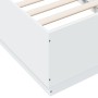 Estructura de cama madera de ingeniería blanca 75x190 cm