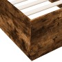 Estructura de cama madera de ingeniería roble humo 75x190 cm