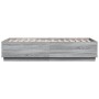 Estructura de cama madera de ingeniería gris Sonoma 75x190 cm