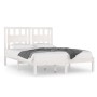Weißer Massivholzbettrahmen Super King 180x200 cm von vidaXL, Betten und Lattenroste - Ref: Foro24-3103949, Preis: 170,53 €, ...
