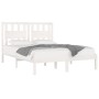 Weißer Massivholzbettrahmen Super King 180x200 cm von vidaXL, Betten und Lattenroste - Ref: Foro24-3103949, Preis: 170,53 €, ...