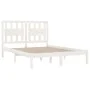 White solid wood bed frame Super King 180x200 cm by vidaXL, Beds and slatted bases - Ref: Foro24-3103949, Price: 165,75 €, Di...