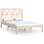 Bettgestell aus massivem Kiefernholz, 120 x 200 cm von vidaXL, Betten und Lattenroste - Ref: Foro24-3103993, Preis: 118,62 €,...