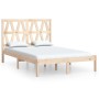 Solid pine wood bed frame 120x200 cm by vidaXL, Beds and slatted bases - Ref: Foro24-3103993, Price: 118,62 €, Discount: %