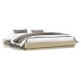 Estructura de cama con luces LED roble Sonoma 180x200 cm