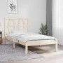 Solid pine wood bed frame 100x200 cm by vidaXL, Beds and slatted bases - Ref: Foro24-3103988, Price: 85,57 €, Discount: %