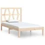 Solid pine wood bed frame 100x200 cm by vidaXL, Beds and slatted bases - Ref: Foro24-3103988, Price: 85,57 €, Discount: %