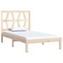 Solid pine wood bed frame 100x200 cm by vidaXL, Beds and slatted bases - Ref: Foro24-3103988, Price: 86,60 €, Discount: %