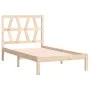 Solid pine wood bed frame 100x200 cm by vidaXL, Beds and slatted bases - Ref: Foro24-3103988, Price: 85,57 €, Discount: %