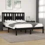 Estructura de cama de madera maciza de pino negra 200x200 cm de vidaXL, Camas y somieres - Ref: Foro24-3103957, Precio: 172,0...