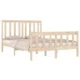 Bettgestell aus massivem Kiefernholz, 120 x 190 cm von vidaXL, Betten und Lattenroste - Ref: Foro24-3103878, Preis: 116,04 €,...
