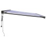 Ausziehbare Markise aus Aluminium und blau-weißem Stoff, 4 x 3 m von vidaXL, Markisen - Ref: Foro24-3154598, Preis: 777,27 €,...
