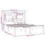 Estructura de cama de madera maciza de pino blanco 140x190 cm de vidaXL, Camas y somieres - Ref: Foro24-3104044, Precio: 134,...