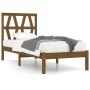 Estructura de cama madera maciza pino marrón miel 100x200 cm de vidaXL, Camas y somieres - Ref: Foro24-3103991, Precio: 101,0...