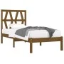 Estructura de cama madera maciza pino marrón miel 100x200 cm de vidaXL, Camas y somieres - Ref: Foro24-3103991, Precio: 101,0...