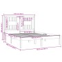 Estructura de cama madera maciza de pino 120x200 cm