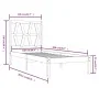 Estructura de cama madera maciza pino marrón miel 100x200 cm de vidaXL, Camas y somieres - Ref: Foro24-3103991, Precio: 101,0...