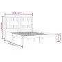 Estructura de cama de madera maciza de pino negra 140x190 cm de vidaXL, Camas y somieres - Ref: Foro24-3103917, Precio: 164,7...