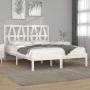 Estructura de cama madera maciza de pino blanco 120x200 cm de vidaXL, Camas y somieres - Ref: Foro24-3103994, Precio: 126,92 ...