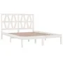 Estructura de cama madera maciza de pino blanco 120x200 cm de vidaXL, Camas y somieres - Ref: Foro24-3103994, Precio: 126,92 ...