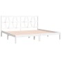 Massives Bettgestell aus weißem Kiefernholz, 200 x 200 cm von vidaXL, Betten und Lattenroste - Ref: Foro24-3104019, Preis: 14...