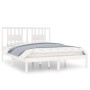 Solid white pine wood bed frame 160x200 cm by vidaXL, Beds and slatted bases - Ref: Foro24-3104074, Price: 135,59 €, Discount: %