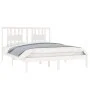 Solid white pine wood bed frame 160x200 cm by vidaXL, Beds and slatted bases - Ref: Foro24-3104074, Price: 132,08 €, Discount: %