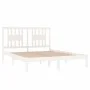 Solid white pine wood bed frame 160x200 cm by vidaXL, Beds and slatted bases - Ref: Foro24-3104074, Price: 132,08 €, Discount: %