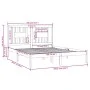 Estructura de cama de madera maciza de pino blanco 160x200 cm de vidaXL, Camas y somieres - Ref: Foro24-3104074, Precio: 132,...