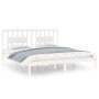 Weißer Massivholzbettrahmen Supe King 180x200 cm von vidaXL, Betten und Lattenroste - Ref: Foro24-3104079, Preis: 153,07 €, R...