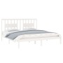 Weißer Massivholzbettrahmen Supe King 180x200 cm von vidaXL, Betten und Lattenroste - Ref: Foro24-3104079, Preis: 153,07 €, R...
