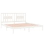 Weißer Massivholzbettrahmen Supe King 180x200 cm von vidaXL, Betten und Lattenroste - Ref: Foro24-3104079, Preis: 153,07 €, R...