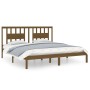 Estructura de cama madera maciza de pino marrón miel 200x200 cm de vidaXL, Camas y somieres - Ref: Foro24-3104086, Precio: 16...