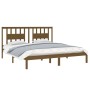 Estructura de cama madera maciza de pino marrón miel 200x200 cm de vidaXL, Camas y somieres - Ref: Foro24-3104086, Precio: 16...