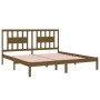 Estructura de cama madera maciza de pino marrón miel 200x200 cm de vidaXL, Camas y somieres - Ref: Foro24-3104086, Precio: 16...