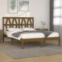 Estructura de cama madera maciza de pino marrón miel 200x200 cm de vidaXL, Camas y somieres - Ref: Foro24-3104021, Precio: 16...