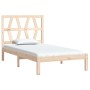 Solid pine wood bed frame 90x200 cm by vidaXL, Beds and slatted bases - Ref: Foro24-3103983, Price: 83,96 €, Discount: %