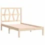 Solid pine wood bed frame 90x200 cm by vidaXL, Beds and slatted bases - Ref: Foro24-3103983, Price: 80,69 €, Discount: %