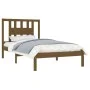 Honey brown solid pine wood bed frame 100x200 cm by vidaXL, Beds and slatted bases - Ref: Foro24-3104056, Price: 101,19 €, Di...