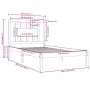 Honey brown solid pine wood bed frame 100x200 cm by vidaXL, Beds and slatted bases - Ref: Foro24-3104056, Price: 101,19 €, Di...