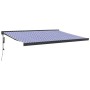 Einziehbares Aluminium- und Stoffmarkise in Blau und Weiß, 4,5x3 m. von vidaXL, Markisen - Ref: Foro24-3154599, Preis: 703,71...