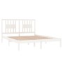 Solid white pine wood bed frame 140x200 cm by vidaXL, Beds and slatted bases - Ref: Foro24-3104064, Price: 137,02 €, Discount: %